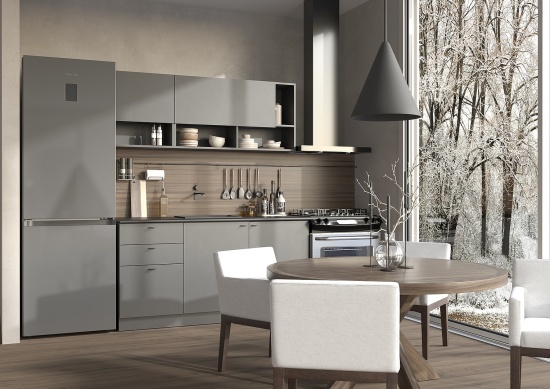 Кухонный Гарнитур "Энни" (1,6 м)  Графит серый/Черный				