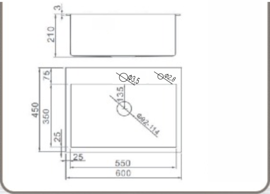 Мойка нерж. ALT 60*45 R сатин