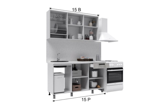 Кухня Нагано 1,5м (без столешницы)