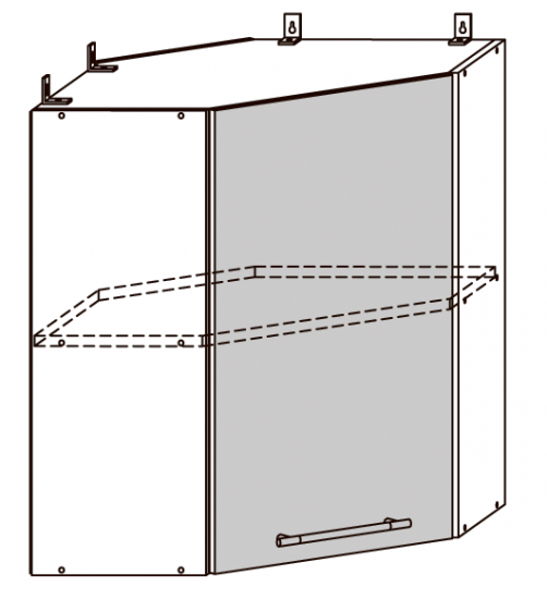 Кельн шкаф верх. угл. ШВУ 600