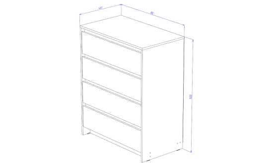  Комод 4 ящика Бостон