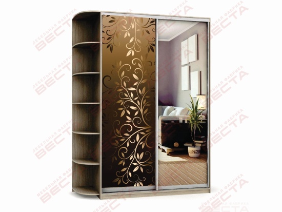 Шкаф-купе 1,1м фотопечать/зеркало+терминал