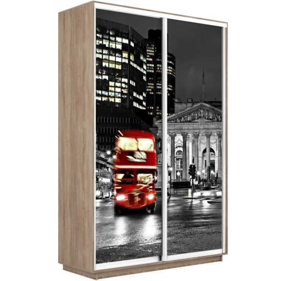 Шкаф-купе Экспресс с Фотопечатью 1600 х 2400 х 600 Ночной Лондон