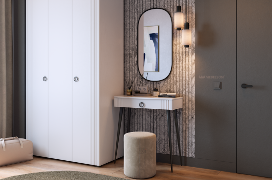 Зеркало Фортуна 2 черный, белый, золото