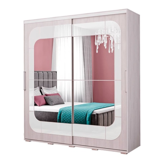 Шкаф-купе Крафт-7 ясень белый