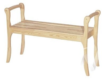 Скамья для прихожей с подлокотниками массив