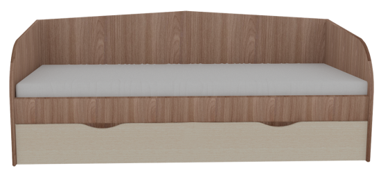 "Школьник" Кровать с 1-м большим ящиком+основание ЛДСП 