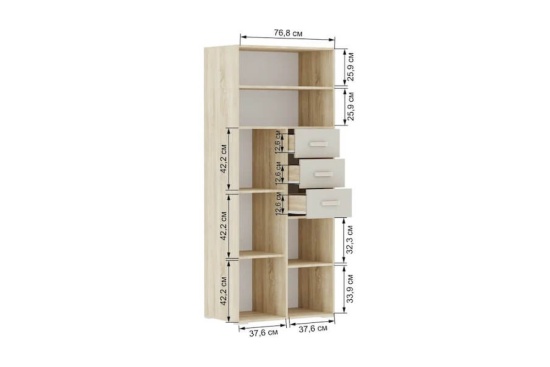 Стеллаж книжный "Бланка" фотопечать