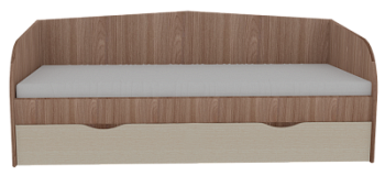 "Школьник" Кровать с 1-м большим ящиком+основание ЛДСП 