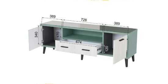 Тумба ТВ интерьерная 1,6 Ланс