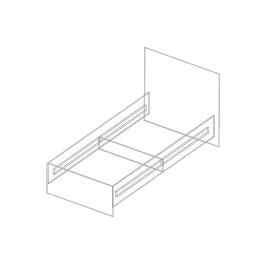 Тефия Кровать 90 с настилом (МДФ)