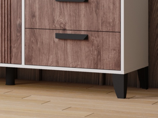 Тумба ТВ Парус 12 опоры серый графит