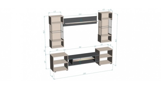 Гостиная Фэнтези Кашемир / Графит