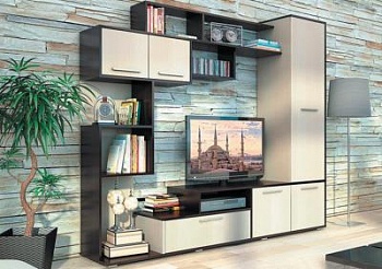 Стенка Пекин Венге/ дуб бел