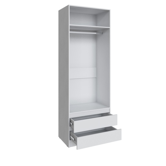 Шкаф Мадрид 0.8м с 2 ящиками без ручек