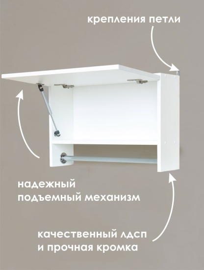 Шкаф навесной в ванную "Глория" без зеркала