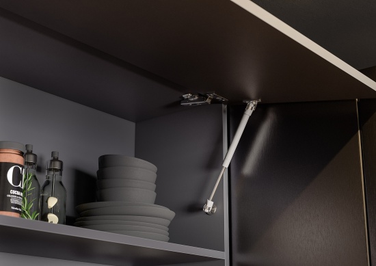 Кухонный Гарнитур "Энни" (1,6 м)  Графит серый/Черный				