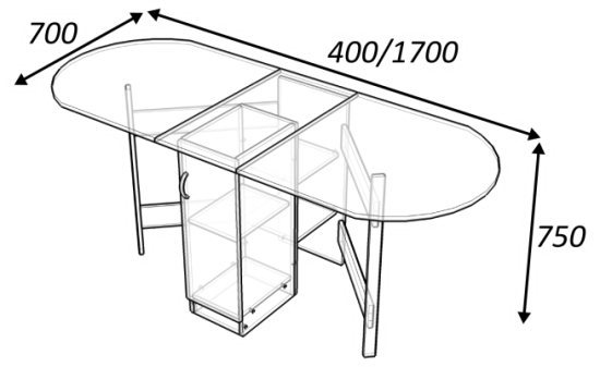 Ушастик тумба с дверью