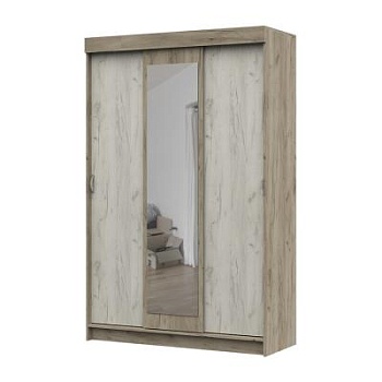 Басса Шкаф-купе ШКК 551 М дуб крафт серый/дуб крафт белый