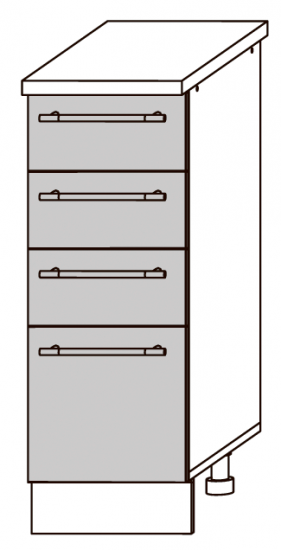 Кельн шкаф нижн. с ящик. ШНЯ 300(без столешн.)