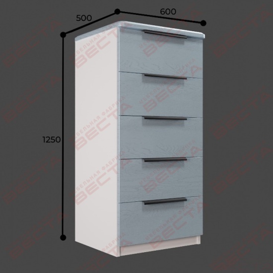 Комод 600-5 Марта с профильной ручкой