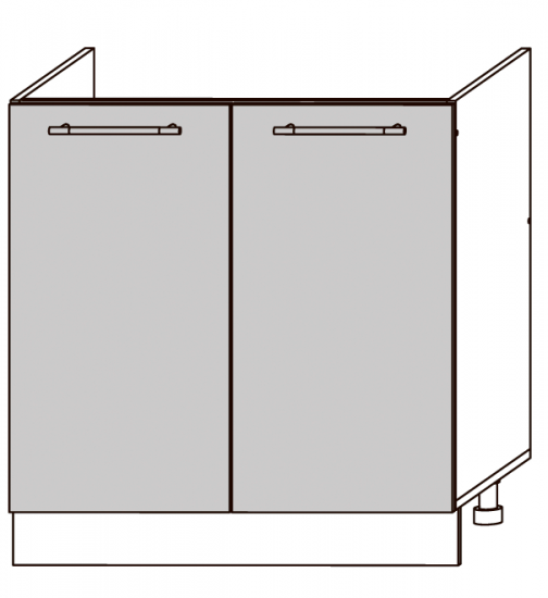 Кельн шкаф нижний ШНМ 800(без столешн., без рак.)