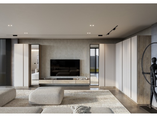 Гардеробная Этна Кашемир (Модульная)