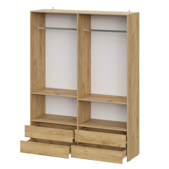 "Абрау" Шкаф четырехстворчатый (с ящиками)