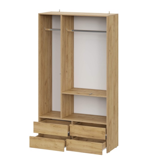 "Абрау" Шкаф трехстворчатый (с ящиками)