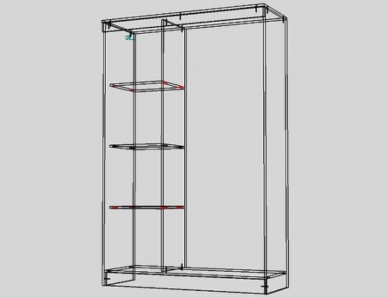 Шкаф-купе Леон с зеркалом