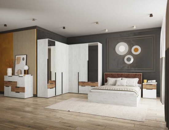  Спальня Лилль кровать ЛСКР-1 1,4м с основанием ЛДСП