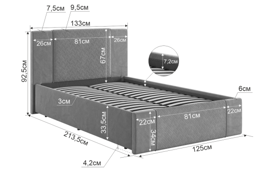 Кровать с основанием Хлоя 120х200 