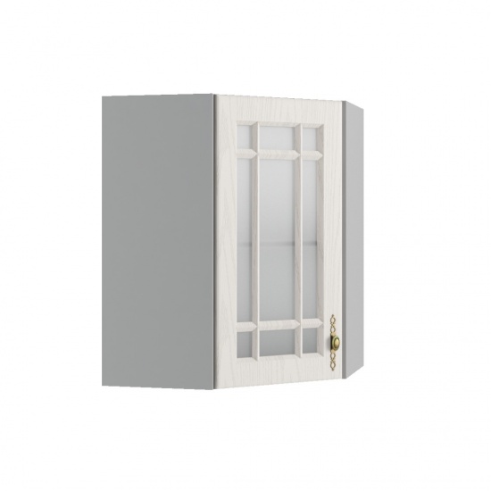 ГРАНД ШВУС-550х550 угловой навесной шкаф со стеклом (ПУС 550*550)