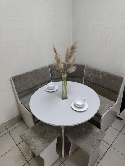 Кухонный уголок Лотос, ЛДСП мускат, велюр коричневый