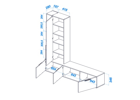 Тумба ТВ Селеста