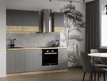 Модульная кухня  "ТВИСТ Базальт" (Без столешницы, мойки, сушки)