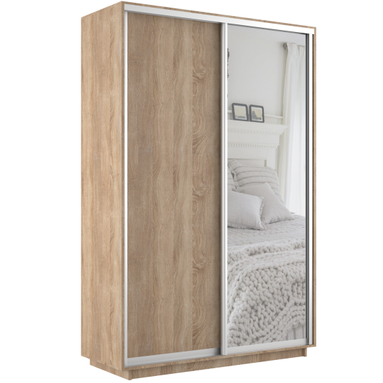 Шкаф-купе Экспресс ДСП/Зерк. 1200 х 2200 х 600