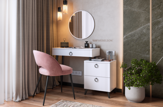 Зеркало Фортуна 1 черный, белый, золото