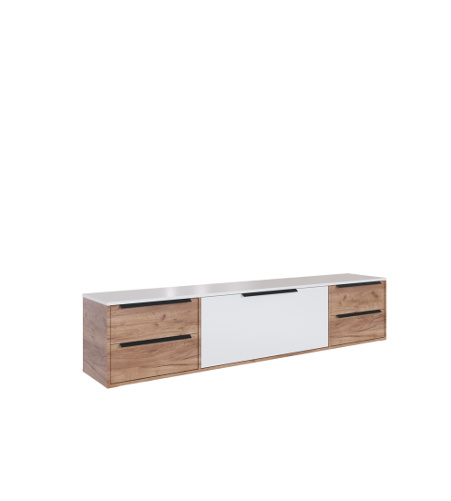 дуб крафт табачный/белый глянец