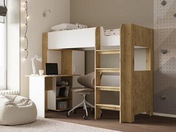 Кровать верхний ярус Stif + Стол со шкафом Stif