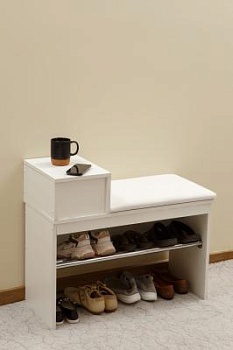 Обувница Степ Белый