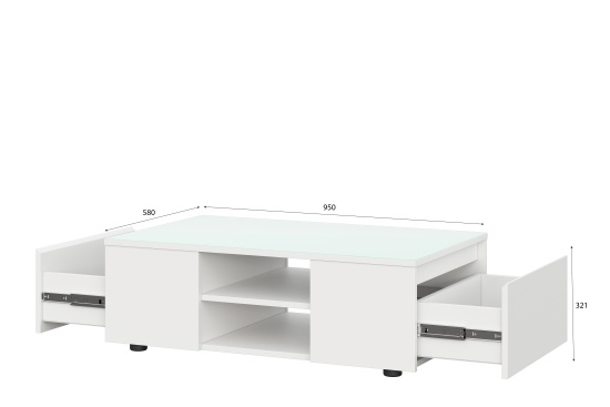 Стол журнальный со стеклом Одри