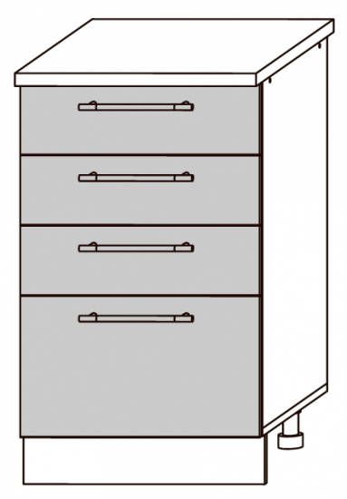 Кельн шкаф нижн. с ящик. ШНЯ 500(без столешн.)