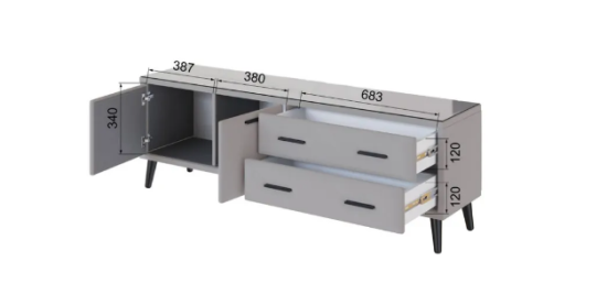 Тумба ТВ интерьерная Виго 1,6