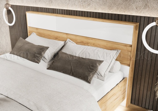 Роджина Кровать парящая 1,6 м с ПМ ЛДСП