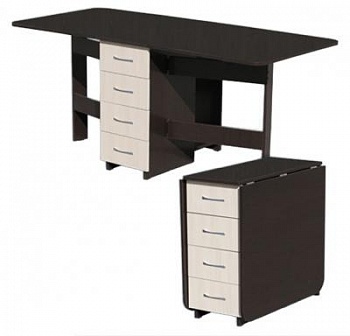 Стол книжка №3 Венге/ дуб бел