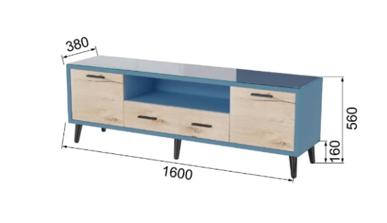 Тумба ТВ интерьерная 1,6 Ланс