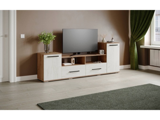 дуб крафт табачный/дуб крафт белый