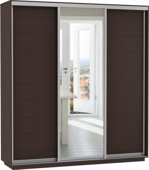 Шкаф-купе Эспресс ДСП/Зерк./ДСП 2400 х 2200 х 600