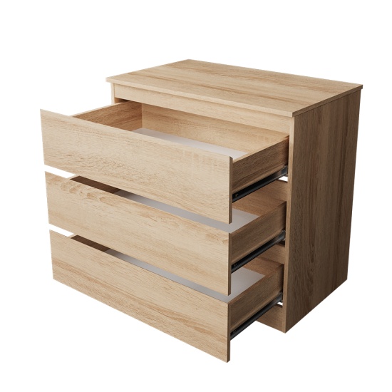 Комод "Твист" 3ящ. с полновыкатными направляющими